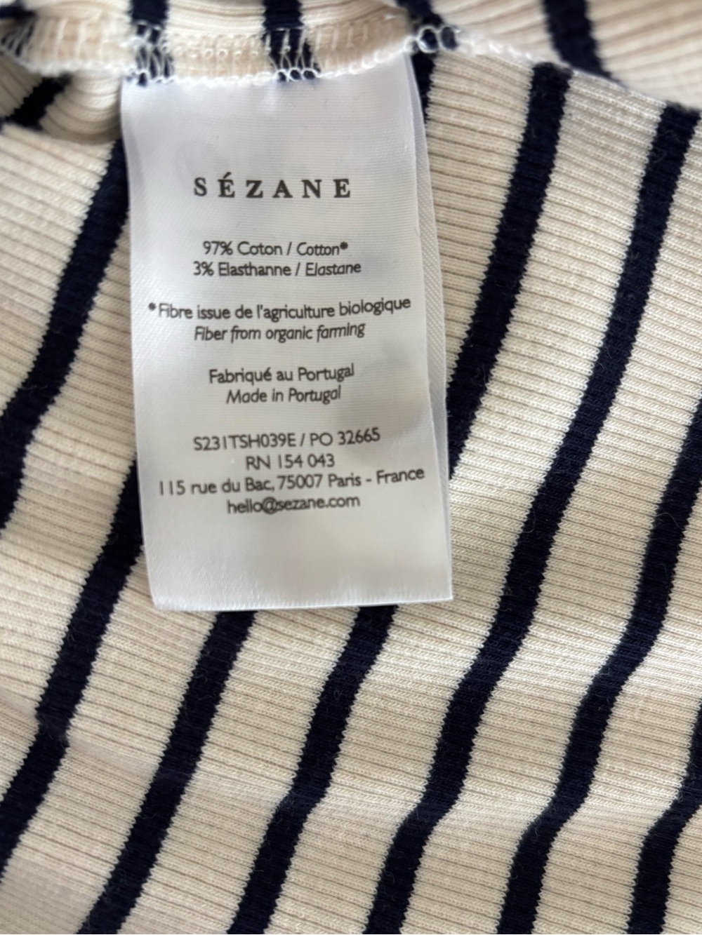 Sezane Theodora Striped T-shirt - Picture 6 of 8
